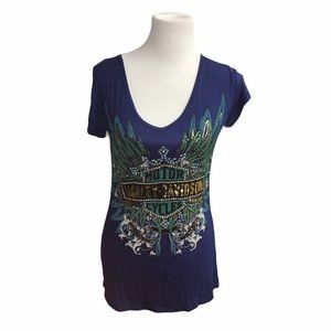 NWOT Harley-Davidson Embellished Top